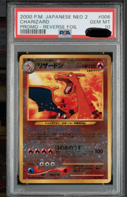 PSA10 Pokemon card2000 CHARIZARD PROMO REVERSE FOIL NEO2 F/S - Image 1