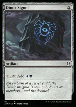 Dimir Signet 112 Commander: Zendikar Rising MTG Magic the Gathering card - Image 1