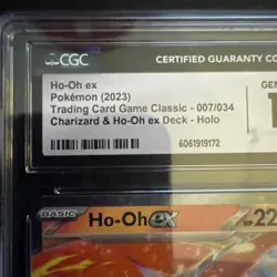 Ho-Oh ex 7/34 2023 Pokemon TCG Charizard Deck Holo CGC 9 Trading Card Classic - Image 2