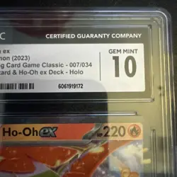Ho-Oh ex 7/34 2023 Pokemon TCG Charizard Deck Holo CGC 9 Trading Card Classic - Image 3