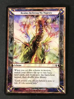 MTG Archenemy #36 Realms Befitting My Majesty Scheme (Oversize Card) 3.5"x5" MP - Image 1