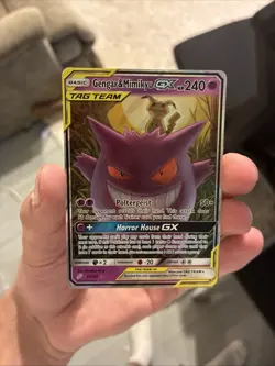 Pokemon TCG Gengar & Mimikyu GX Team Up Holo Ultra Rare Card 53/181 - Image 2