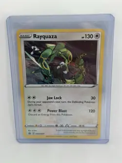 Rayquaza SWSH029 Holo Black Star Promo Card Near Mint Condition - Image 1