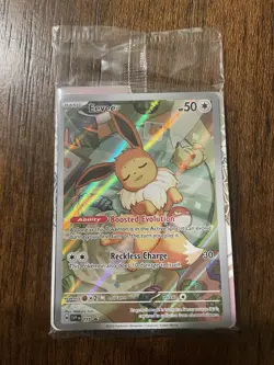 Pokemon TCG Eevee - 173 SVP Prismatic Evolutions ETB Promo Card Pack SEALED - Image 1
