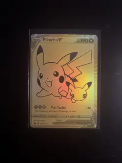Pokemon Celebrations Pikachu V Gold Promo Card SWSH145 - Image 1