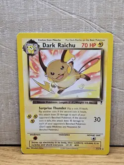 Dark Raichu 7/110 Legendary Collection Non-Holo Rare Pokemon Card TCG - Image 1