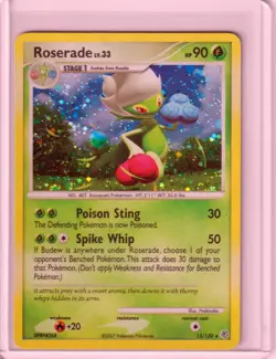 2007 POKEMON ROSERADE 13/130- DIAMOND & PEARL - RARE- HOLO -SWIRLS - NM/LP - Image 1