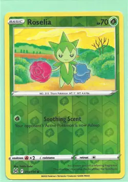 2 POKEMON EVOLUTION -ROSERADE 15/196+ROSELIA 14/196- LOST ORIGIN- HOLO NM/M - Image 3