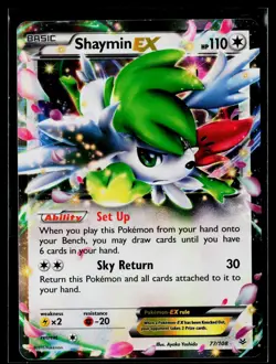 Shaymin EX 77/108 Pokemon TCG XY Roaring Skies Ultra Rare HP - Image 1