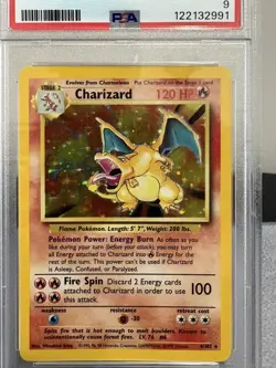 1999 POKEMON BASE SET UNLIMITED #4 CHARIZARD-HOLO PSA 9 - Image 2