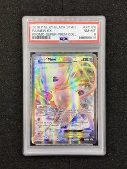 2016 Pokemon XY BLACK STAR - Mew Ex PROMO SUPER PREMIUM COLLECTION FA PSA 8 #126 - Image 1