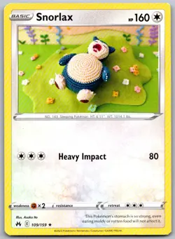 Snorlax 109/159 Rare Crown Zenith Pokemon Near Mint - Image 1