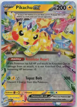Pikachu ex 057/191 Double Rare Surging Sparks Pokemon Holo NM/M - Image 1