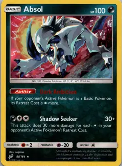 Pokemon TCG Absol 88/181 Team Up Holo NM - Image 1