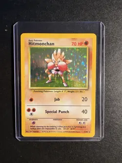 Pokemon Hitmonchan 7/102 Base Set Holo Rare Basic 70 HP Jab Special Punch 1999 - Image 1