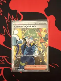 Clemont's Quick Wit 229/191 Ultra Rare Trainer Surging Sparks Pokemon NM - Image 1