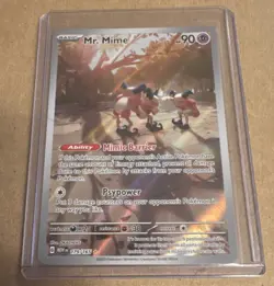 Pokemon TCG SV 151 Mr. Mime 179/165 Illustration Rare Full Art Holo - Image 1