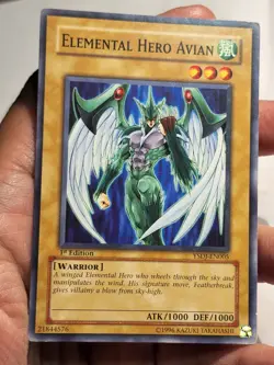 Yugioh Elemental Hero Avian YSDJ-EN005 Common 1st Edition - Image 4