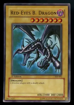Red Eyes Black Dragon 1st Edition SDJ-001 Starter Deck Joey Yugioh Red-Eyes - Image 1