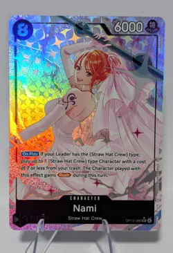 One Piece TCG Wedding / Bride Nami OP15-086 Alt Art Foil English Pack Fresh - Image 1