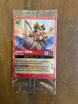 Disney Lorcana Mickey Mouse Pirate Captain 18/P2 Foil Promo EN6 SEALED - Image 1