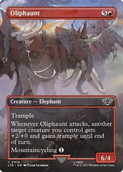 Borderless OLIPHAUNT x4 mtg NM-M Lord of The Rings 4 Common Scene 426 - Image 1