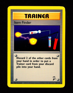 2000 Pokemon ITEM FINDER Base Set 2 Edition INK ERROR Non Holo RARE Card 103/130 - Image 1