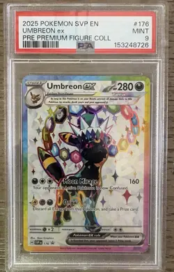 Pokemon TCG Umbreon 176 & Espeon 175 ex Prismatic Evolutions PSA 9 - Image 2