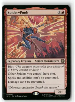 2025 MTG Marvel's Spider-Man Spider-Punk Expansion/Rare #92 - Image 1