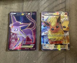 RARE Pokemon TCG Espeon EX (117/122) Flareon EX (RC28/RC32) 2016 | Holographic - Image 5
