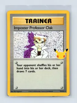 Imposter Professor Oak 73/102 Celebrations: Classic Collection Pokemon Holo LP - Image 1