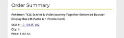✅ PRE-SALE Pokemon TCG Journey Together Enhanced Booster Display Box w/ Promo - Image 2
