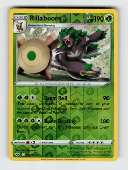 Rillaboom 015/202 - Pokemon - Sword & Shield - Reverse Holo Rare - NM - Image 1