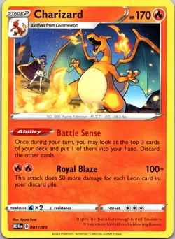 Charizard 001/015 Promo McDonald's Promos 2024 Pokemon Lightly Played - Image 1