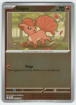 Pokemon TCG | Reverse Holo Vulpix | #008/086 ME04: Chaos Rising | English - Image 1