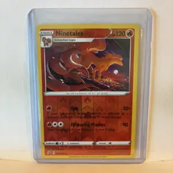 Pokemon Ninetales Rare Rebel Clash Reverse Holo 025/192 - LP - Image 1
