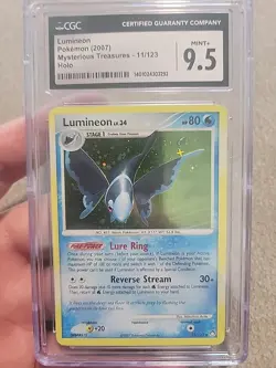 2007 Pokemon Mystreious Treasures #11/123 Lumineon Holo CGC 9.5 MINT+ - Image 1