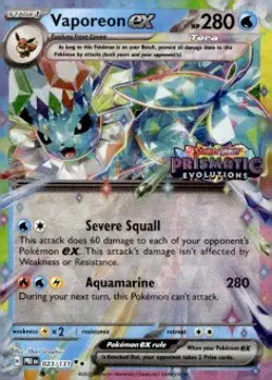 Vaporeon ex 023/131 Holo Promo Miscellaneous Cards & Products Pokemon Holo NM - Image 1