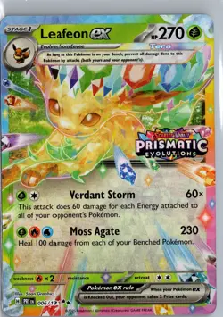 Leafeon ex 006/131 Miscellaneous Cards & Products Pokemon TCG Holo P NM - Image 1
