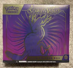 Pokemon TCG Scarlet and Violet Miraidon ETB Purple English Base Set Sealed 820650853418 - Image 1