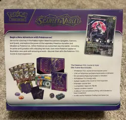 Pokemon TCG Scarlet and Violet Miraidon ETB Purple English Base Set Sealed 820650853418 - Image 2