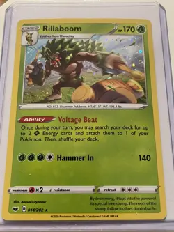 Pokemon TCG Rillaboom Pokemon Promo 014/202 Holo Promo - Image 1