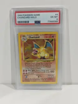 Pokemon Charizard Holo Base Set Unlimited 4/102 PSA 6 (1999) Read Description - Image 1