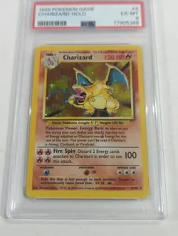 Pokemon Charizard Holo Base Set Unlimited 4/102 PSA 6 (1999) Read Description - Image 3