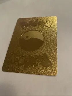 Unofficial Flareon V Gold Fan Art Custom Display Card Pokemon Collectible - Image 5