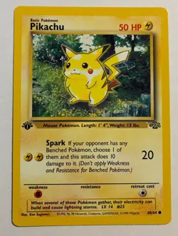 Pikachu 1st Edition Pokemon 60/64 Jungle NM - Image 1
