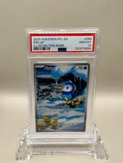 2025 Pokemon Phantasmal Flames Piplup Illustration Rare #098/094 PSA 10 GEM MINT - Image 1