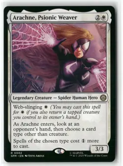 2025 MTG Marvel's Spider-Man Arachne, Psionic Weaver Expansion/Rare #2 - Image 1