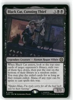 2025 MTG Marvel's Spider-Man Black Cat, Cunning Thief Expansion/Rare #52 - Image 1