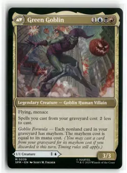 2025 MTG Marvel's Spider-Man Norman Osborn // Green Goblin Expansion/Mythic #39 - Image 2